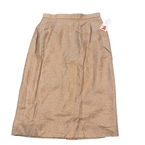 Carlisle Womens 4 Brown Pencil Skirt Wool Blend Career Modest Vintage Classic‎